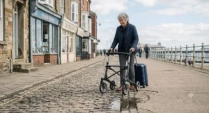 Best rollator for travelling on rough cobbles and seaside promenade pavements